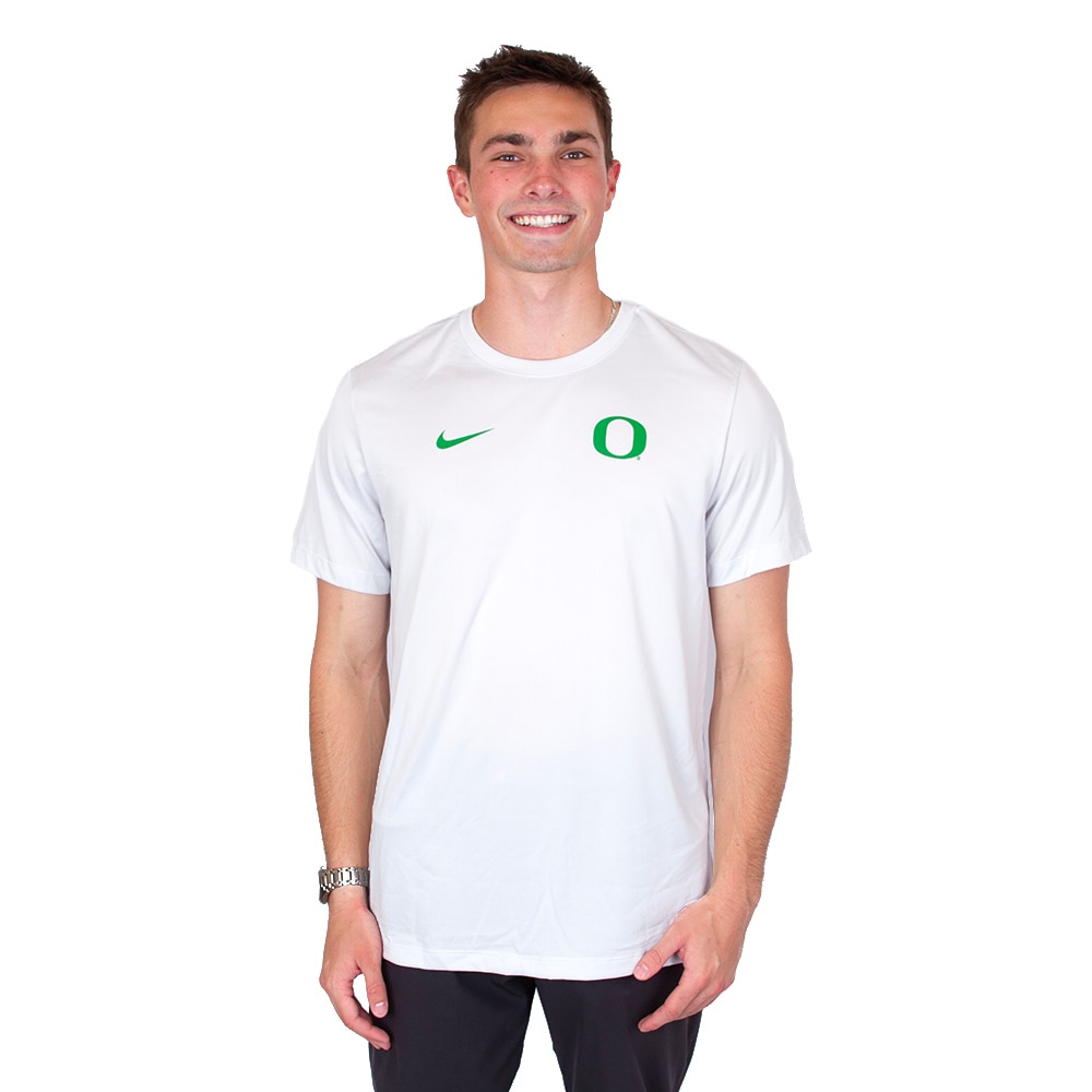 Classic Oregon O, Nike, Grey, Crew Neck, Performance/Dri-FIT, Men, Legend, Sideline, T-Shirt, 883769